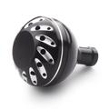 38mm Aluminum Alloy Fishing Reel Power Knob for DAIWA, SHIMANO - Black / Silver