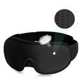 3D Contoured Breathable Sleep Eye Mask with Adjustable Strap - Black