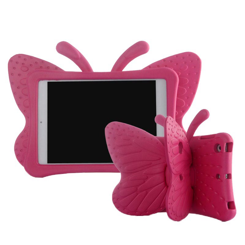 All iPad Mini models Kids Case - Butterfly - Hot Pink