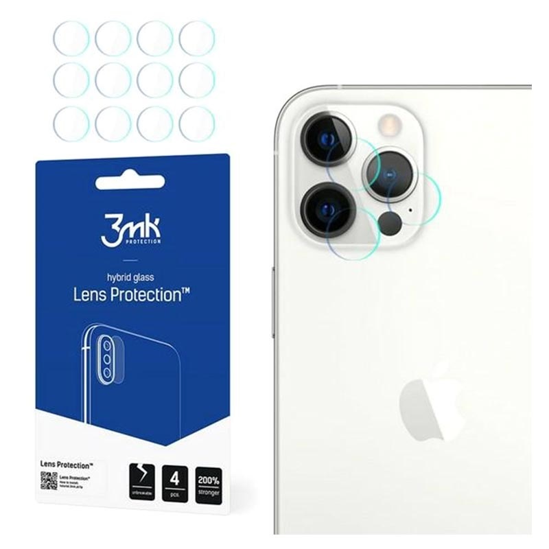 3mk Hybrid Iphone 12 Pro Max Camera Lens Tempered Glass Protector 4 Pcs
