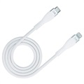 3MK HyperSilicone USB-C/Lightning Data and Charging Cable - 1m - White