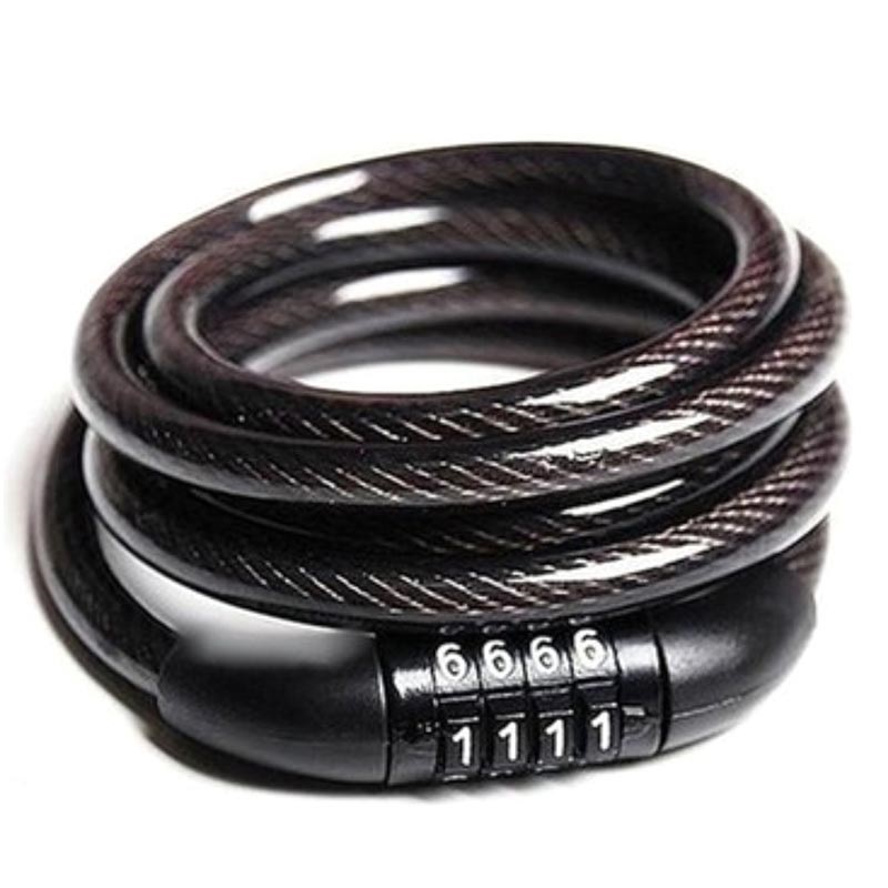4 stellige Kombination Nummer Code Fahrrad Secure Lock Stahlkabel Kette 