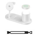 4-in-1 25W Qi2.2 Magnetic Wireless Charging Station with Night Light - White