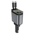 4-in-1 Car Charger & Starry-Sky Projector with USB-C and Lightning Cables