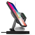 4-in-1 Foldable Magnetic Wireless Charging Station F22 - Black