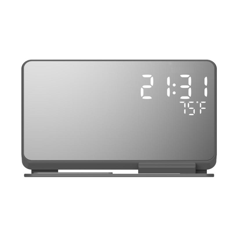 4in1 LED Digital Temperature Display Alarm Clock 15W Wireless Charger