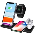 4-in-1 Universal Wireless Charging Station Q20 - 15W - Black