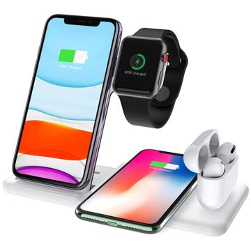 4-in-1 Universal Wireless Charging Station Q20 - 15W - White