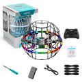 4DRC 4D-V49 Football-Style Drone with 360 Flips, LED Lights - Black