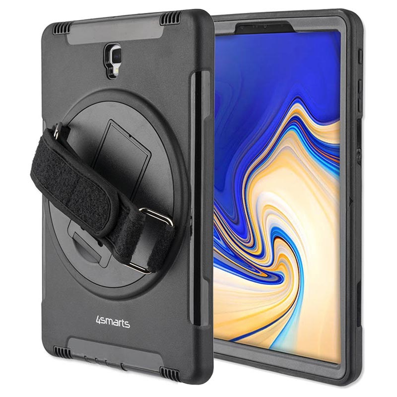 4smarts Grip Samsung Galaxy Tab S4 Case with Hand Strap Black 4smarts Grip Samsung Galaxy Tab S4 Case with Hand Strap Black