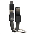 4smarts Keyring 3-in-1 USB Mini Cable - Type-C, Lightning, MicroUSB