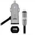 4smarts MultiCord 2 in 1 Lightning / MicroUSB Car Charger