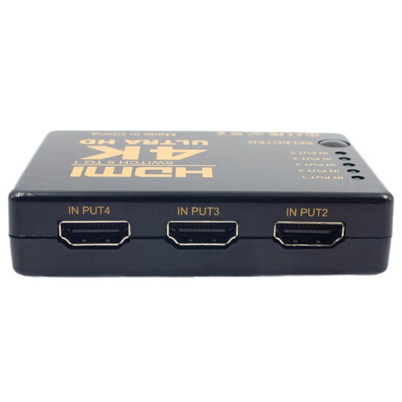 5-Port 4K HDMI Switch with Remote – Black (Switcher5P)