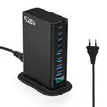 520W GaN 5.0 Desktop Charging Station with Digital Power Display - 8 Ports - Black