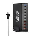 600W GaN Desktop Charging Station - 8 Ports, PD3.1 - Black