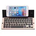 608 Tri-Fold Wireless Keyboard with Dual Channel Switching and Stand
