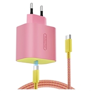 Nintendo Switch 2/Lite/OLED 60W PD Fast USB-C Charger with 2m Cable - Pink