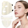 7-Color LED Light Therapy Mask for Face/Neck Beauty - White