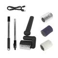 72W Electric Cleaning Brush with 4 Brush Heads, Telescopic Handle - Black