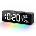 8830 Digital Alarm Clock with RGB Night Light - Black