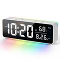 8830 Digital Alarm Clock with RGB Night Light - White