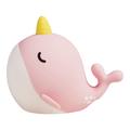 A044 Narwhal Silicone Night Light - Tap Control, USB-C - Pink