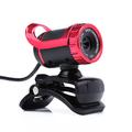 A859 Webcam with USB Cable and Built-in Microphone - 640x480 - Black / Red