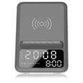 AFK BT512 Radio Clock / Bluetooth Speaker with Wireless Charger - Grey