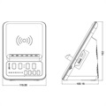 AFK BT512 Radio Clock / Bluetooth Speaker with Wireless Charger - Grey