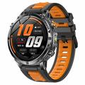 AK122 1.7" Smart Watch - Bluetooth Calling, Heart Rate, SpO2, IP68 - Black / Orange