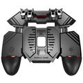 AK77 Mobile Game Controller PUBG Game Controller Gamepad with 6 Finger Gaming Trigger and Cooling Fan - Black/1200mAh Rechargeable Battery