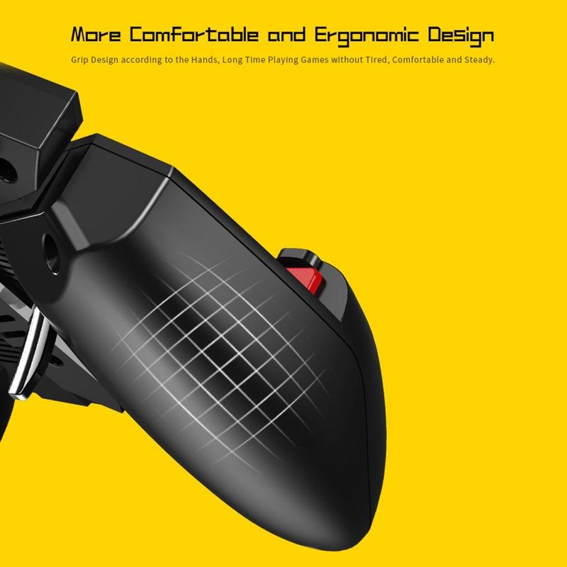 AK77 Mobile Game Controller PUBG Game Controller Gamepad with 6 Finger ...