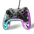 AOLION For Nintendo Switch Computer Transparent Wired Gamepad RGB Light Game Controller