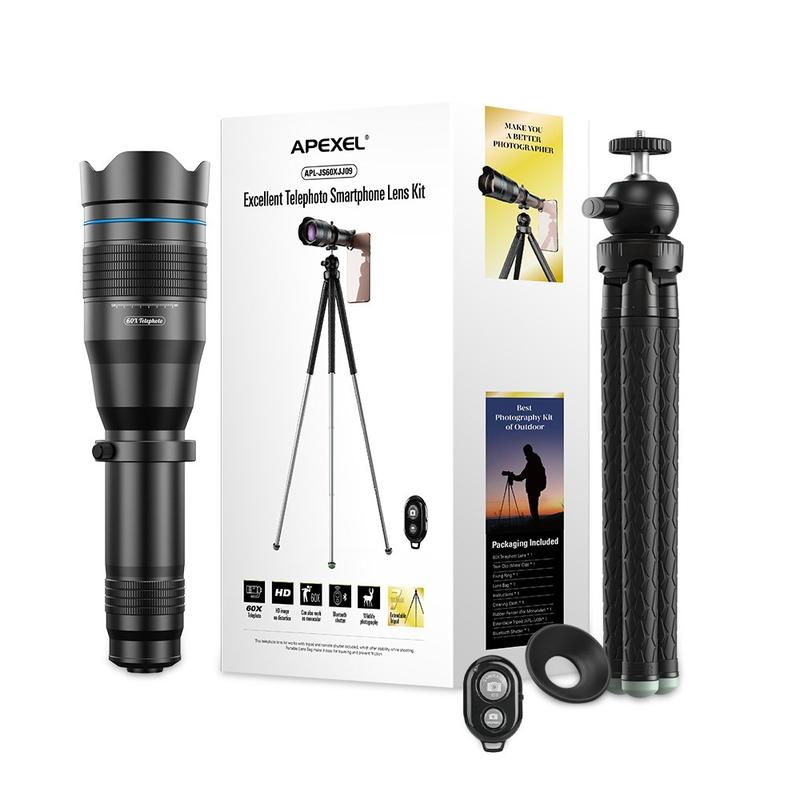 Télescope Smartphone 60x Zoom - Avec Trépied Et Télécommande Bluetooth - Compatible IPhone, Samsung - Pour Observation Et Photos