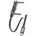 AWEI CM-12C USB-C Cable with Integrated Stand - 1.5m - Black