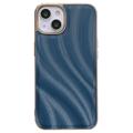 Abstract Series iPhone 14 Coated TPU Case - Blue