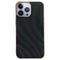 Abstract Series iPhone 14 Pro Max Coated TPU Case - Black