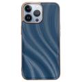 Abstract Series iPhone 14 Pro Max Coated TPU Case - Blue