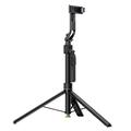 Acefast E41 Telescopic Selfie Stick with Automatic Tripod and AI Face Tracking - Black