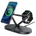 3-in-1 Desktop Wireless Charging Station T8 Pro - Black