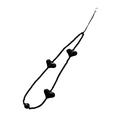 Acrylic Heart Beaded Phone Chain Strap 23.5cm - Black