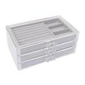 Acrylic Jewelry Box with 3 Drawers - Grey