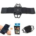 Adjustable Phone Armband for Running and Cycling - 6"-6.7" - Black