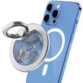 AhaStyle DD-01 Magnetic Phone Ring Holder - MagSafe Compatible - Blue Marble