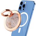 AhaStyle DD-01 Magnetic Phone Ring Holder - MagSafe Compatible - Grey Marble
