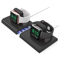 Ahastyle PT117-2 Apple Watch Series Ultra/8/SE (2022)/7/SE/6/5/4/3/2/1 Dual Charging Stand - Black