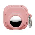 AirPods 5/4/AirTag 2-in-1 Silicone Case with Carabiner - Pink