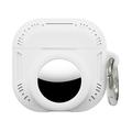 AirPods 5/4/AirTag 2-in-1 Silicone Case with Carabiner - White