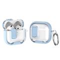 AirPods 4 Protective Hybrid Case with Lock & Hook - Light Blue / Transparent