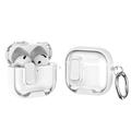 AirPods 4 Protective Hybrid Case with Lock & Hook - White / Transparent